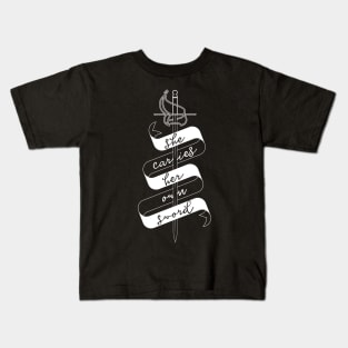 She Carries Her Own Sword Kids T-Shirt